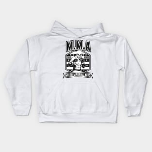 SKULL MMA BLACK AND WHITE Kids Hoodie